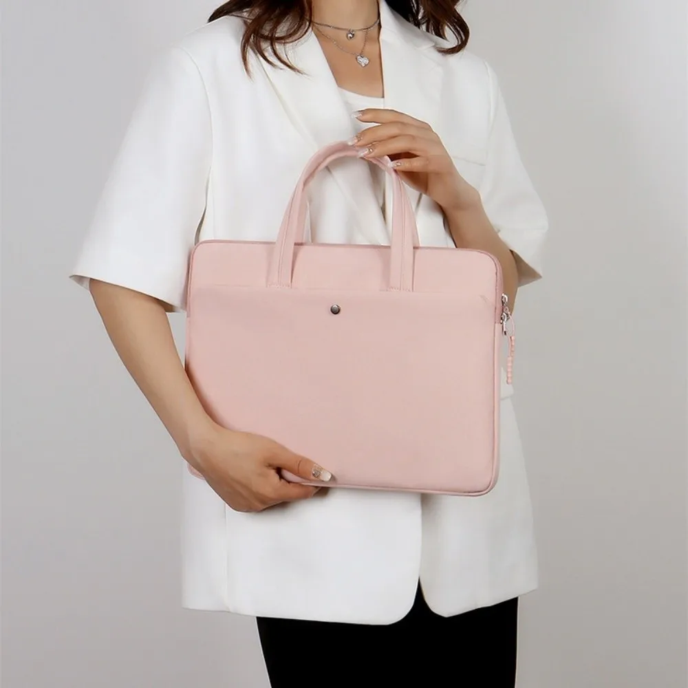 With Handle Portable Laptop Bags Lightweight Waterproof Laptop Case Dual Zipper Multi-Layer Notebook Sleeve Travel