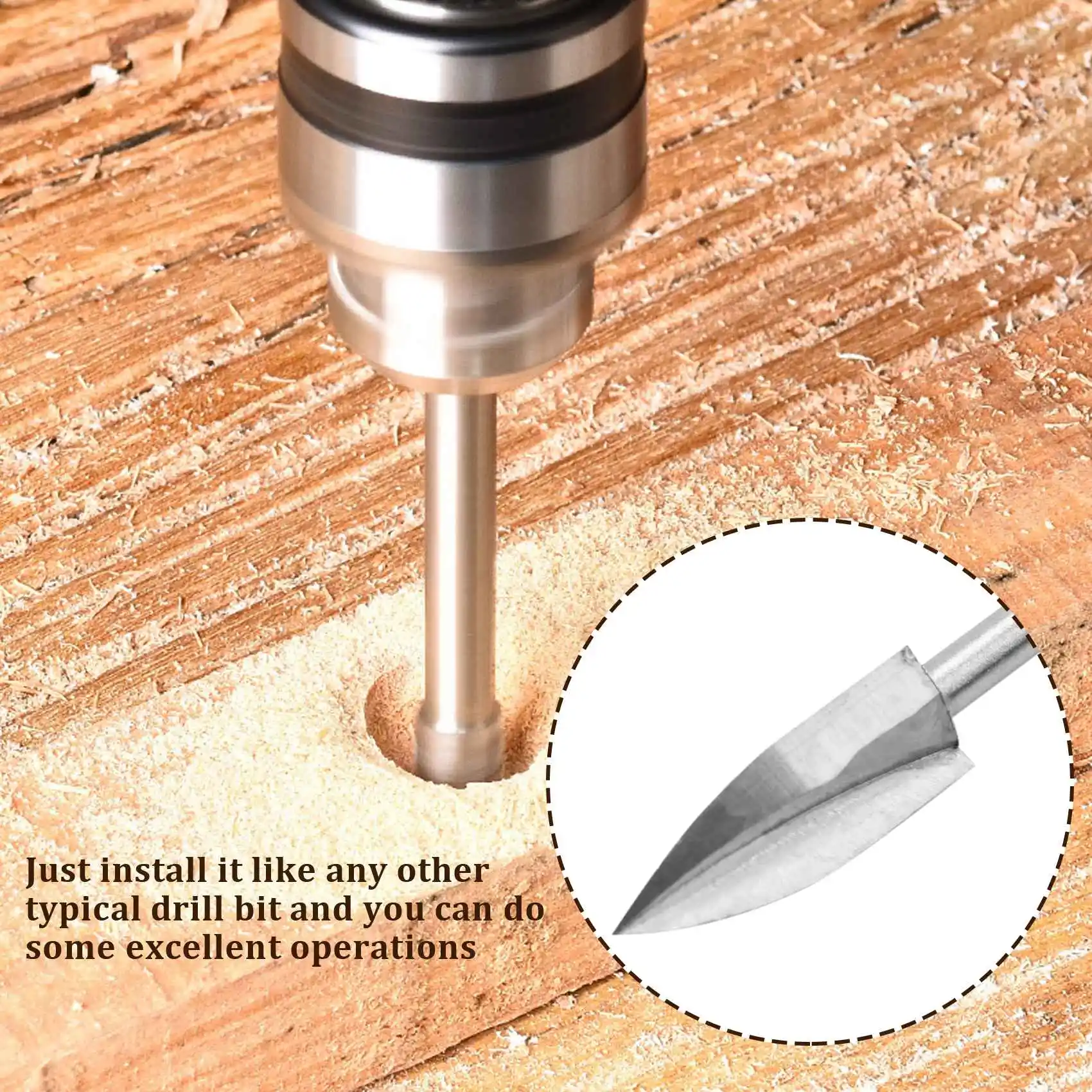 5PCS Wood Carving and Engraving Drill Accessories Bit Universal Fitment for Rotary Tools(5PCS)