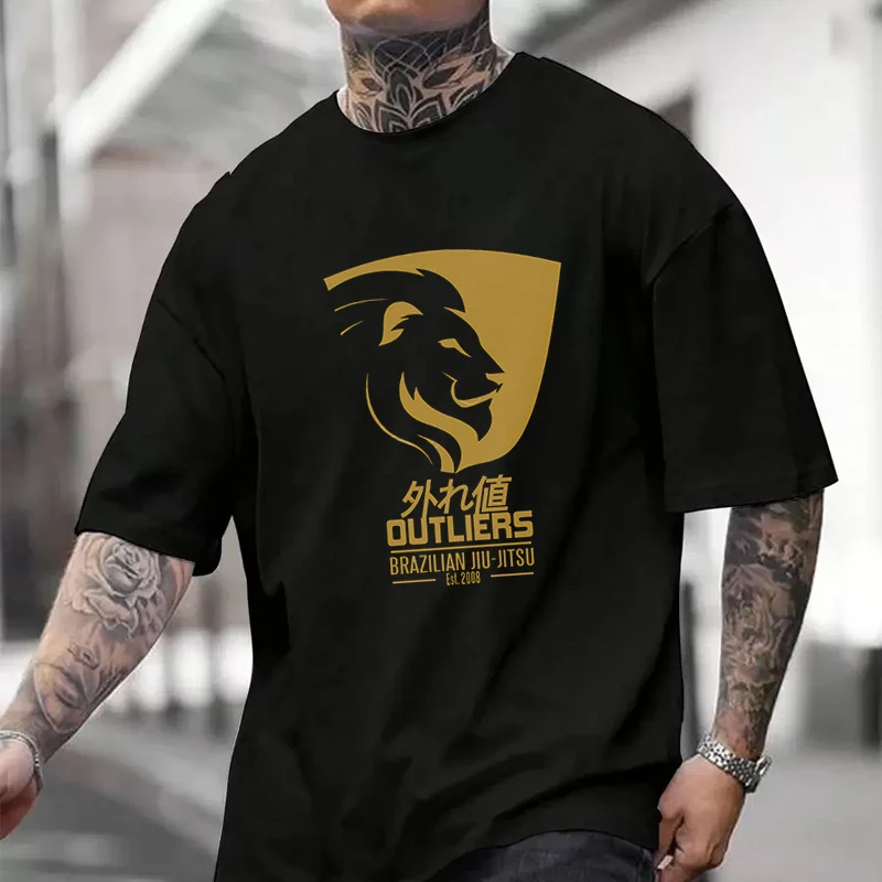 

Outliers Brazilian Jiu Jitsu Men's And Women's T-shirt Summer New Cotton Tee Short-sleeved Motorcycle Cycling Top