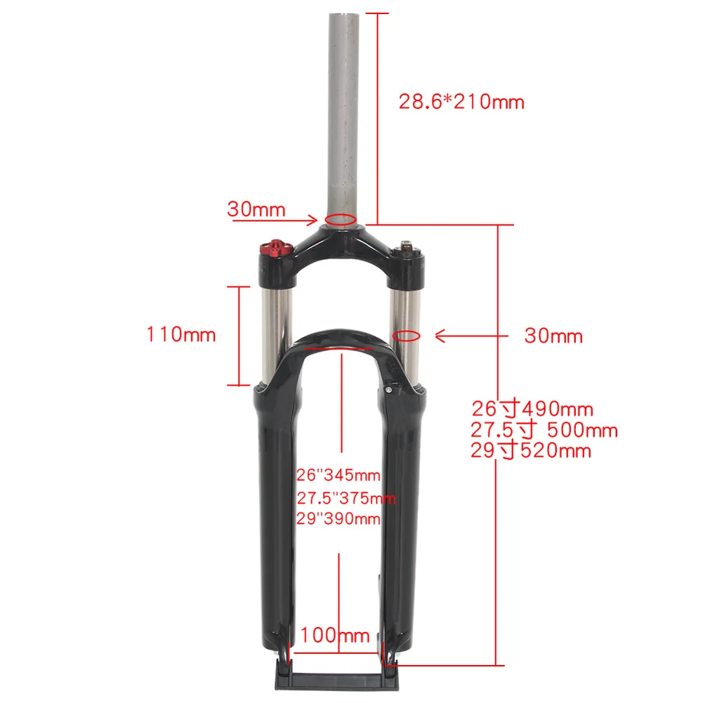 Hydraulic Fork Mountain Bike Aluminum Alloy Hydraulic Lock Front Fork Bicycle Parts Easy Installation