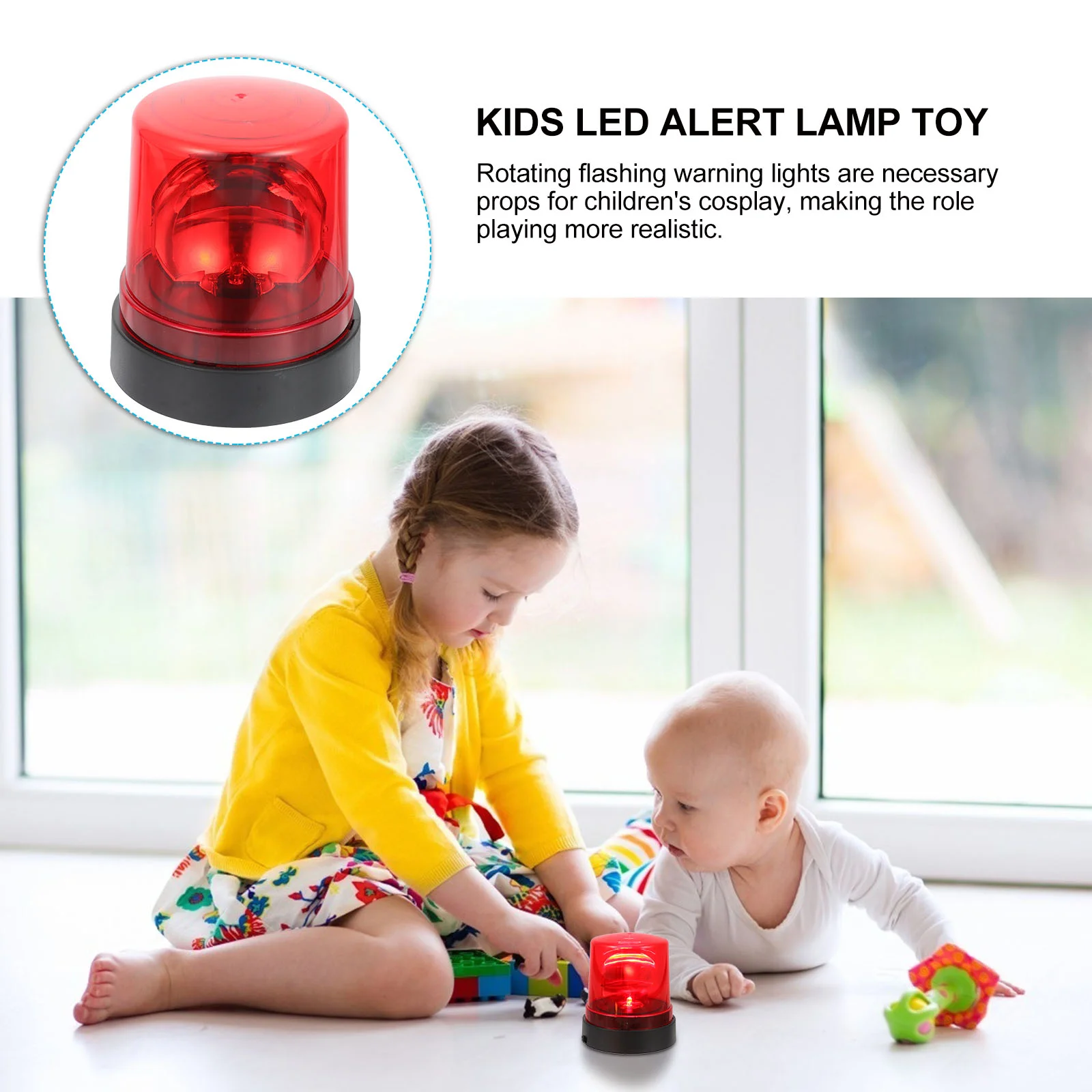 Beacon Police Light Toy Child Kids Rotating Alarm Plastic Car Playset Flashing Red Lights