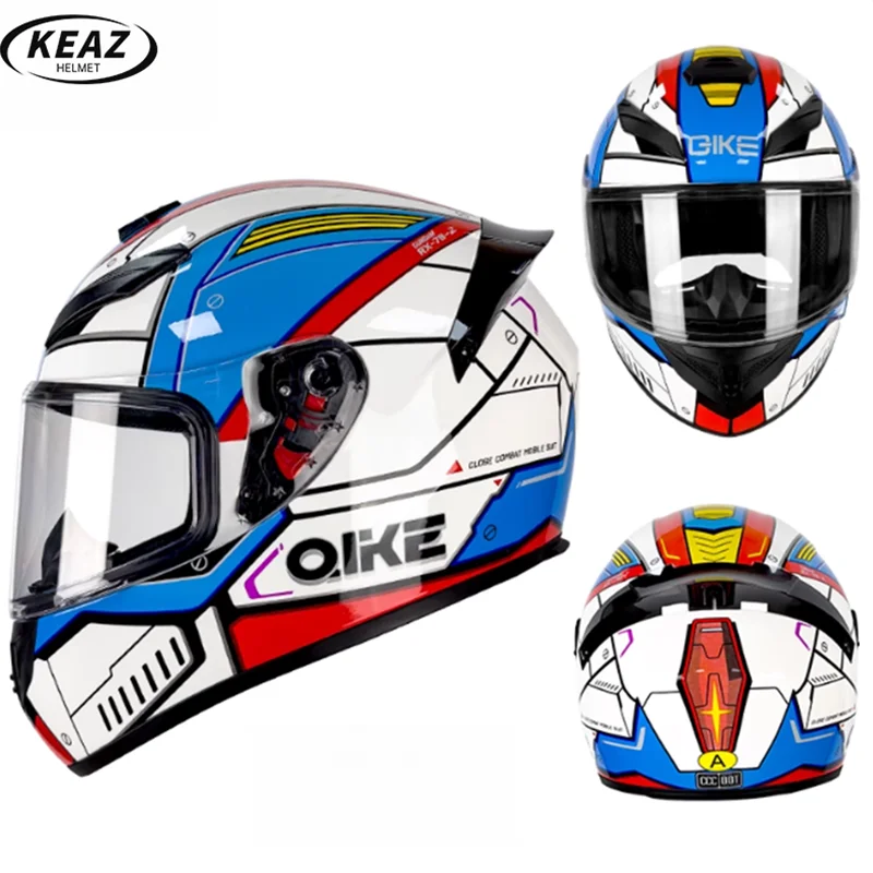 

Полнолицевой мотоциклетный шлем с многомерным графическим дизайном, устойчивый к ударам и прозрачными линзами против царапин для взрослых