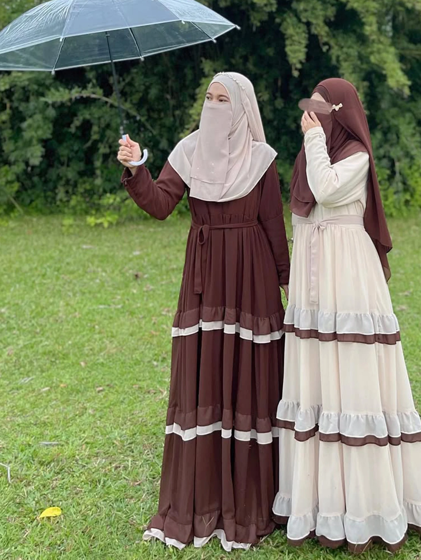 فستان عربي فضفاض أنيق وعصري بأكمام طويلة على طراز الشرق الأوسط #1