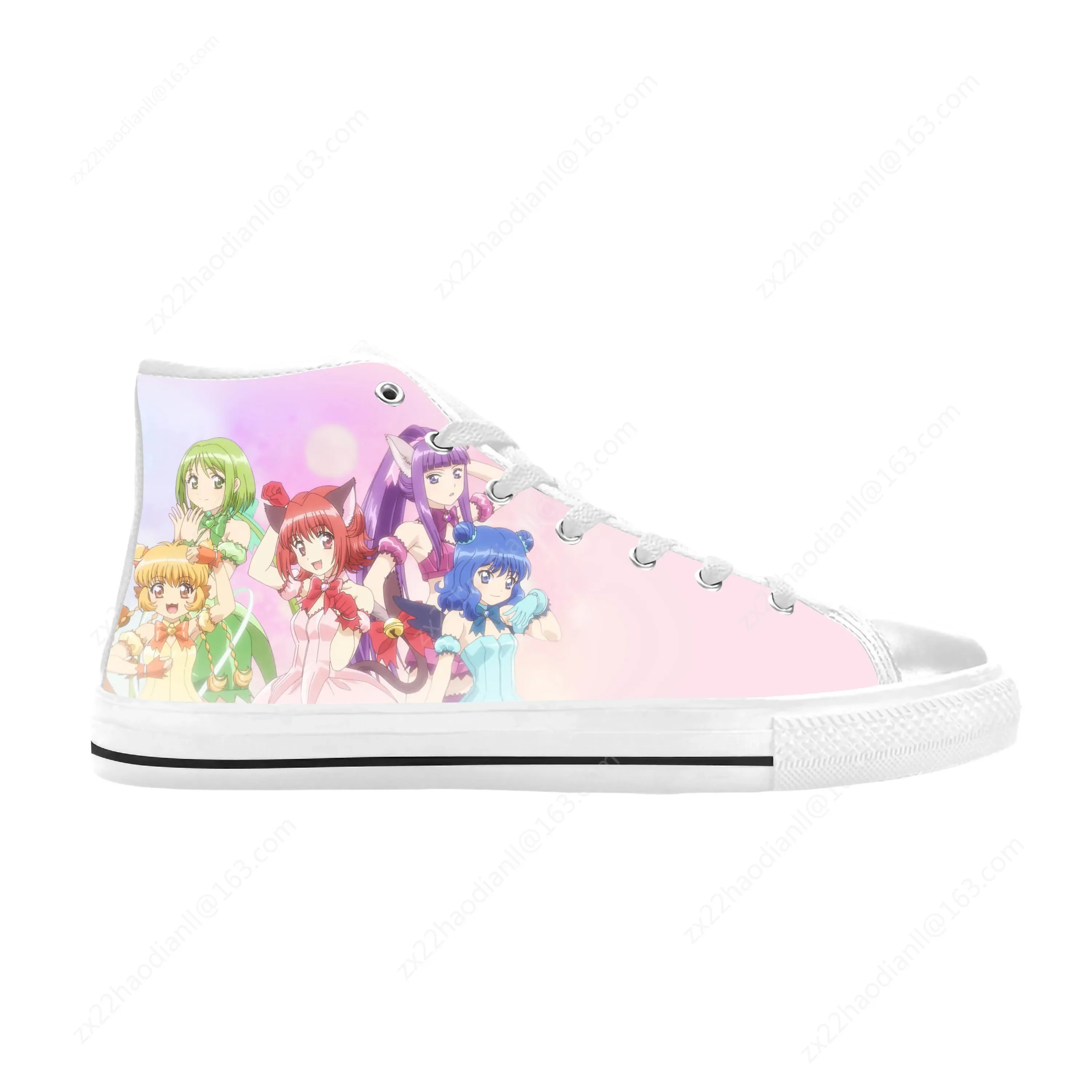 Tokyo Mew Mew Japanese Anime Cartoon Manga Comic Casual Cloth Shoes High Top Comfortable Breathable 3D Print Men Women Sneakers