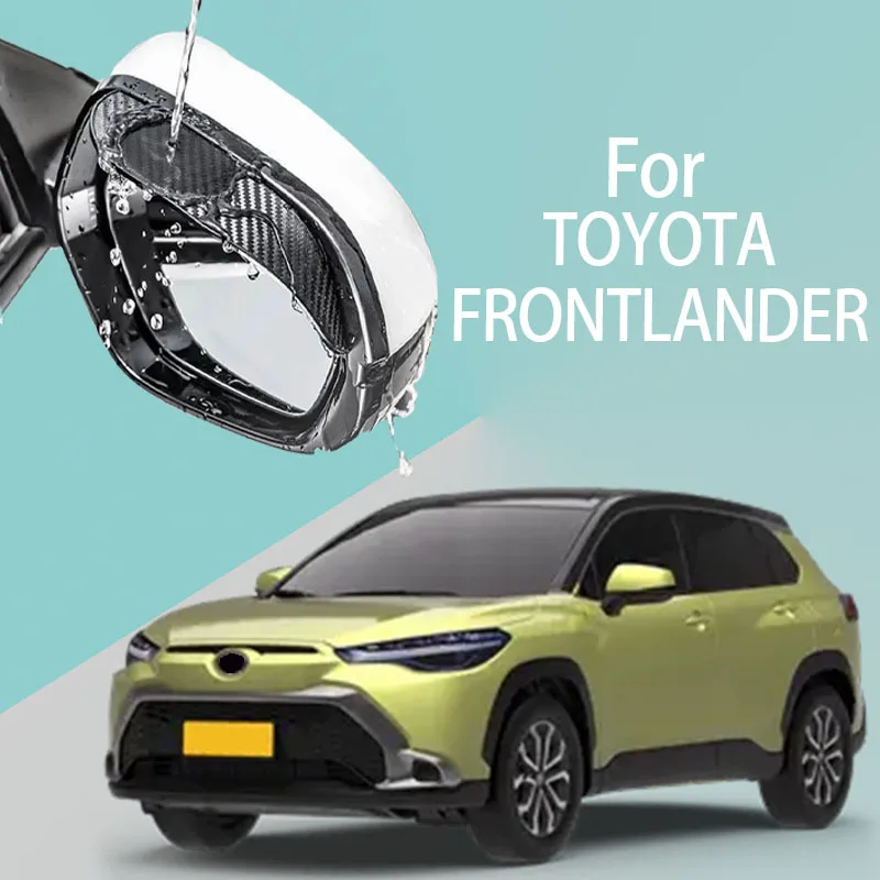 FOR TOYOTA FRONTLANDER Car Rearview Mirror Rain Eyebrow Visor Carbon Fiber Side Automotive exterior protection