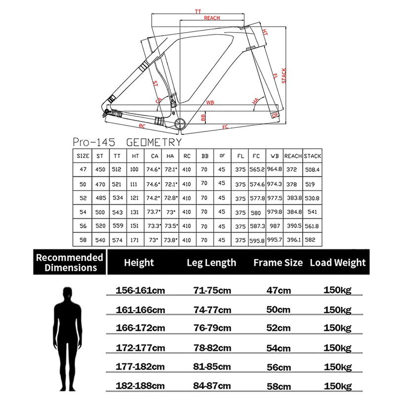 BXT Road Bike Carbon Disc Brake Frame, Rim Brake Frame with Handlebar, BSA T47 Hidden Cable, 700C x 32, 2024, New