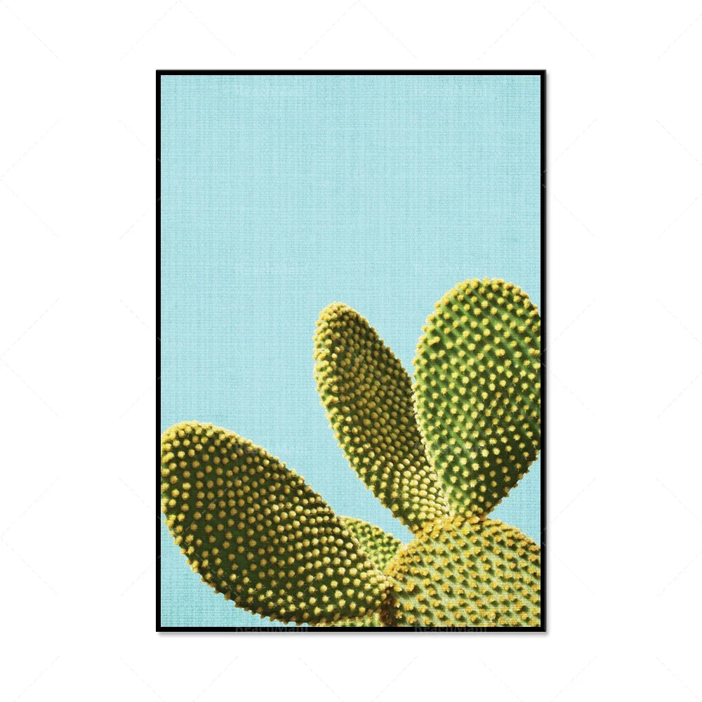 الصبار، العصارة، نباتات الصبار، ملصقات مطبوعة بالنباتات، هدايا تزيين المنزل في غرفة المعيشة