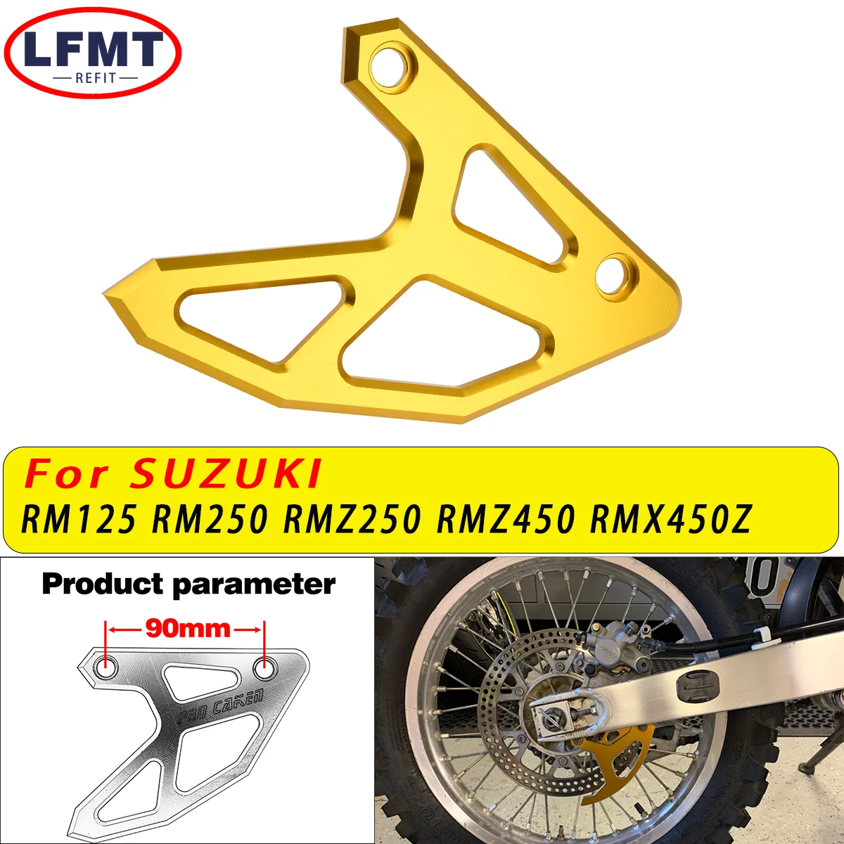 

Motorcycle Accessories CNC Rear Brake Disc Guard Protector Cover For Suzuki RM125 RM250 RMZ250 450 RMX450Z 2004-2020 Dirt Bike