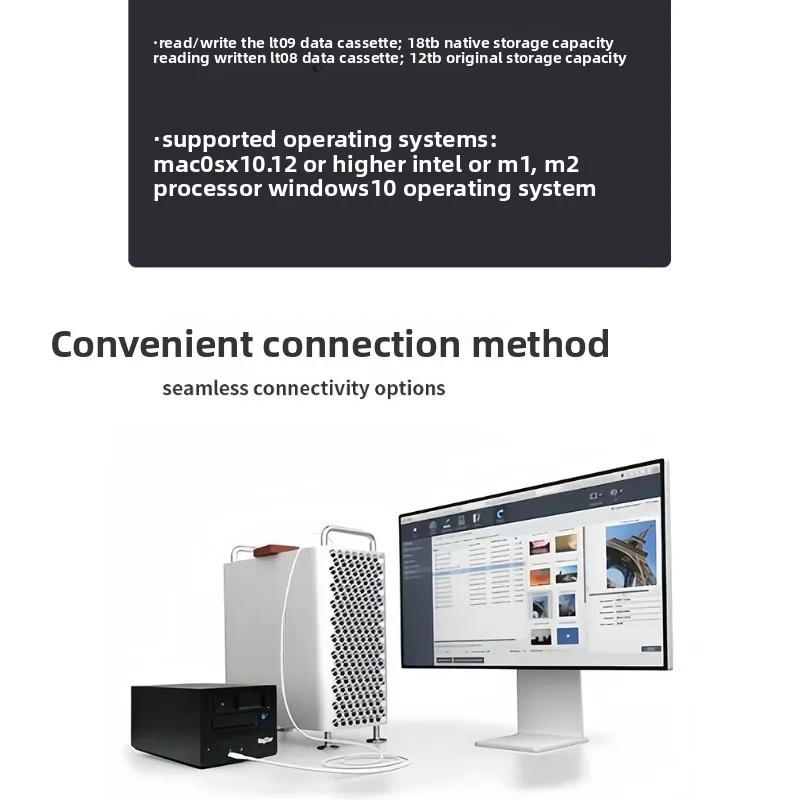 Unidad de cinta montada en rack TRB3 LTO7/8/9 Interfaz Thunderbolt 3