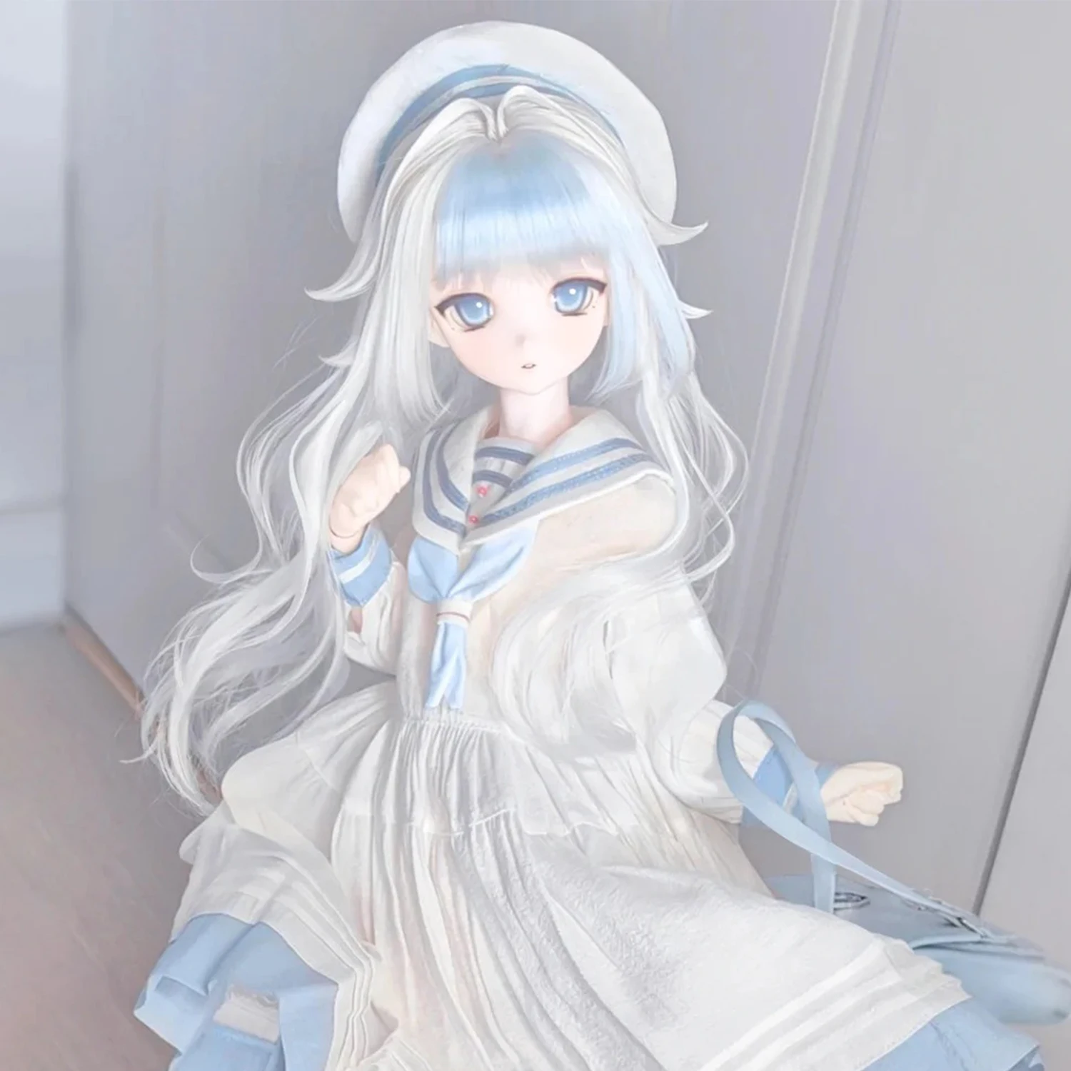 Bjd Doll 1/3 KKS LILI SD Head Two-dimensional Anime Style Elf Art Toys for Female Figure Unclothed Body Resin Figure