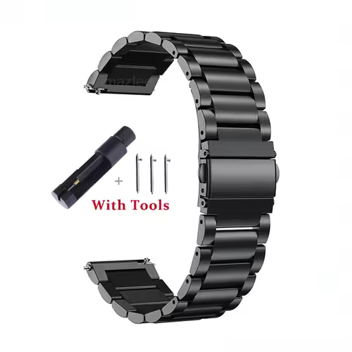 18mm 20mm 22mm 24mm Width Quick Release Full Stainless Steel Watchband Wristwatch Universal Flat Head Watch Strap Accessories - Image 9