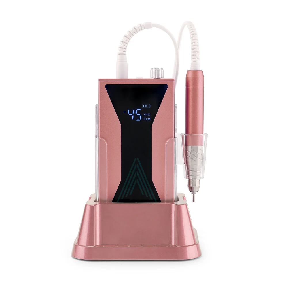 

Cordless Brushless 45000RPM Portable 2-in-1 Electric Desktop Nail Drill Machine Drilling Manicure Nail Polisher 85w Powerful