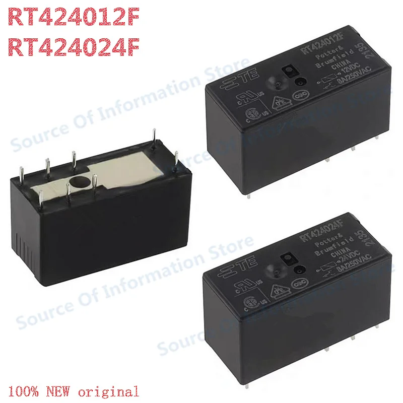 

5Pcs RT424012F/RT424024F Power Relay 12VDC 24VDC 8Pin 8A