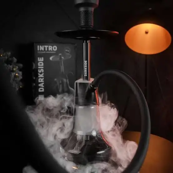 Darkside Shisha Sheesha مجموعة كاملة تصميم جديد الشيشة الروسية INTRO الفولاذ المقاوم للصدأ Narghile ورنيش تقنية معدنية ل #4