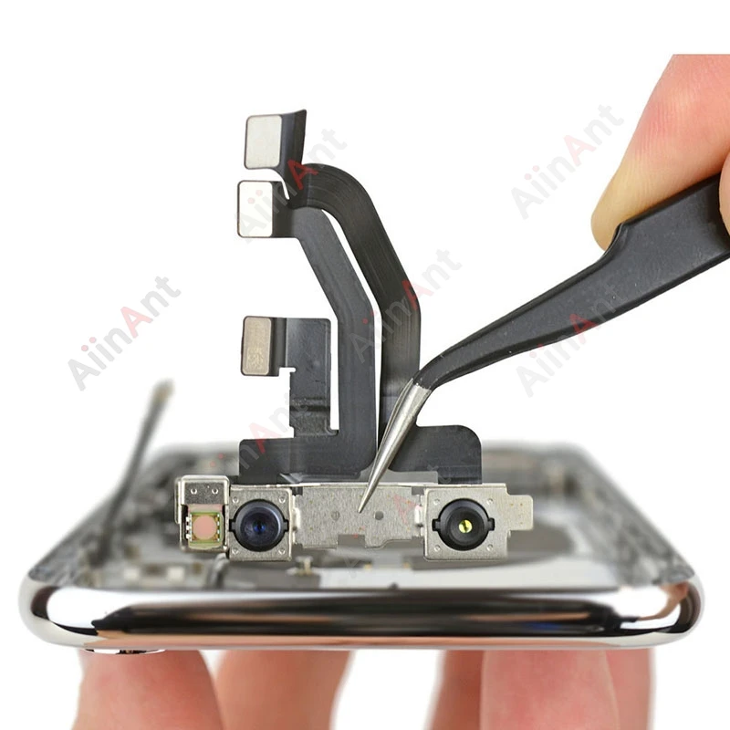 100% Top Small Proximity Light Sensor Front Camera Flex Cable For iPhone 12 13 14 15 Pro Max Plus mini with Sticker No Face ID