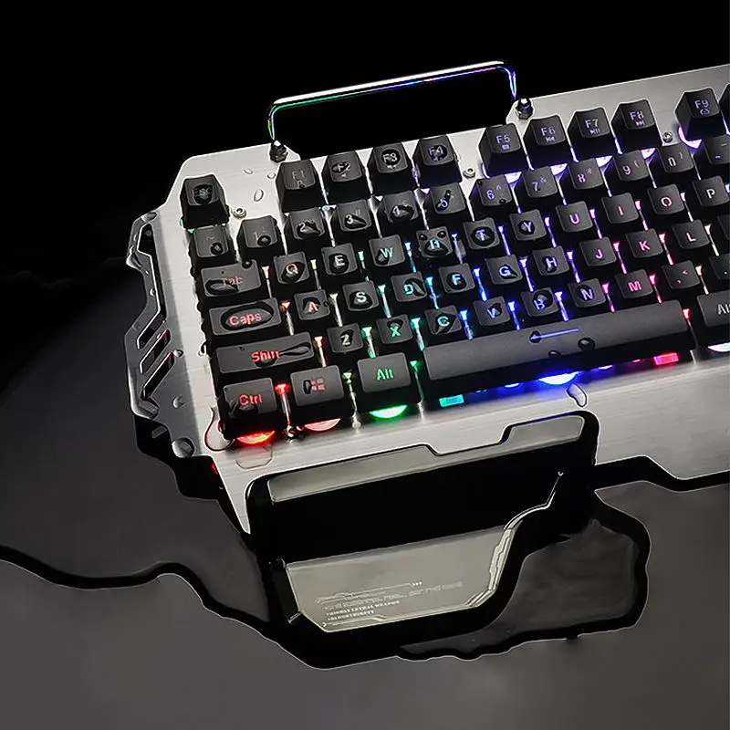 Mechanical Wired RGB Backlit Gaming Keyboard and Mouse Combo Back 3200 DPI for Windows PC Gamers