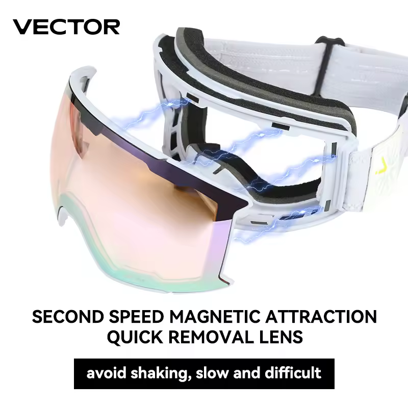 גוגלס VECTOR Pro Vision עם עדשה כפולה ומסגרת TPU (כולל נרתיק)