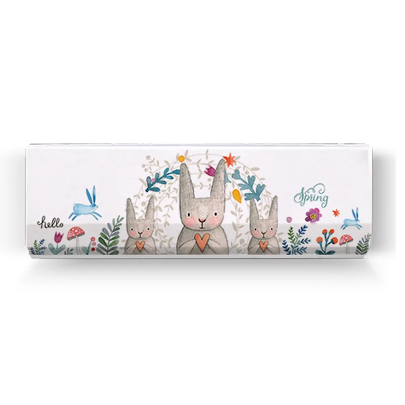 Hanging Air Conditioner Cover Cartoon Fresh Patternair Conditioning Protector Wall Mounted Air Conditioning Cover Nordic Decor