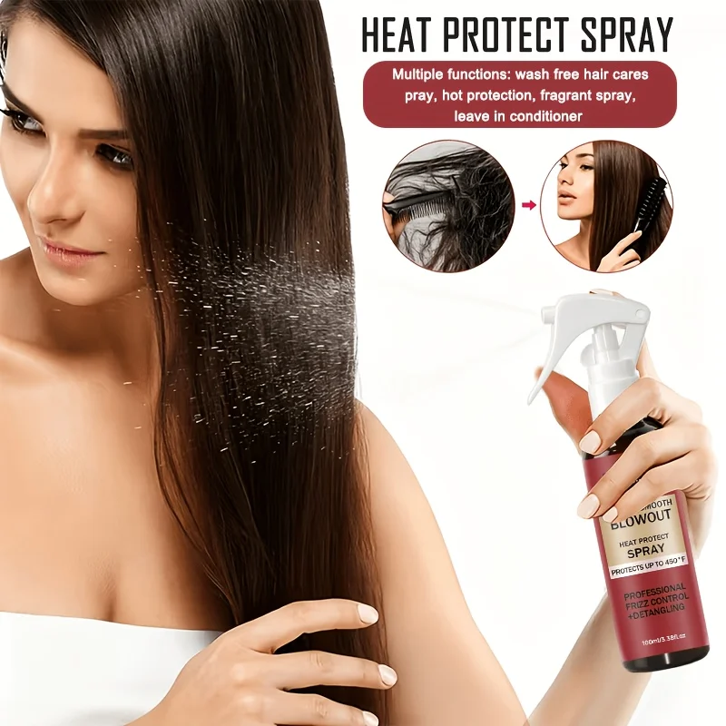 GSWP Keratin Smoothing Blow-Dry Heat Protection Spray & Hydrating and Nourishing Smoothing Blow-Dry Spray.100ml