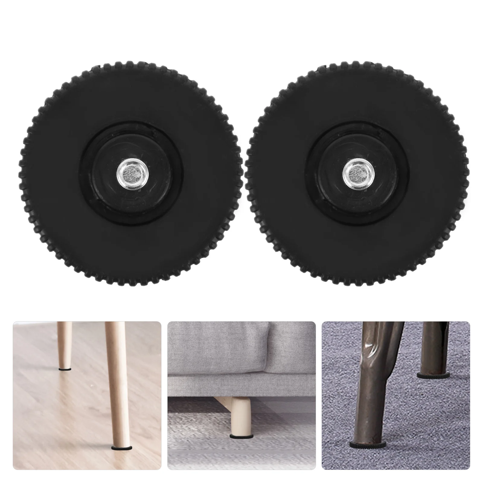 

2Pcs Multi-Functional Non-Slip Foot Pads M10 Height Adjustable Anti-Vibration Pads for Treadmill Fitness Equipment Furniture