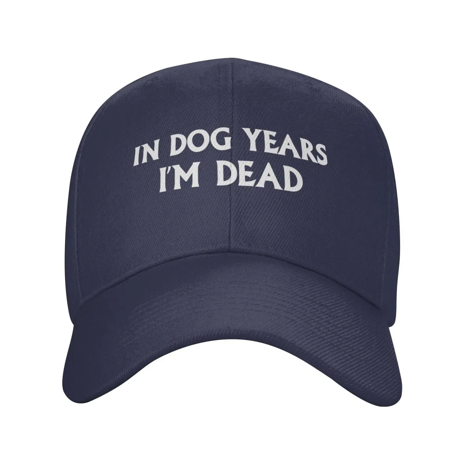 in Dog Year I'm Dead Hat Outdoor Cap Baseball Cap Sandwich Cap Truck Driver's Hat Casquette Navy Blue