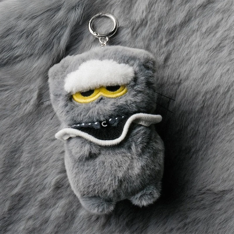 

Heart Star Cute Grey Cat Plush Pendant Key Ring Mobile Phone Accessories Phone Charm for IPhone Lanyard Bracelet for Galaxy