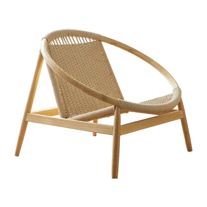 

Japanese-style handmade rope sofa chair living room hemp rope backrest leisure chair B & B balcony simple summer