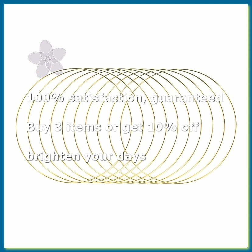 10 Pcs 30 cm Large Metal Garland Garland Tassel Ring DIY Wedding Wreath Decoration, Dream and Wall Hanging Crafts
