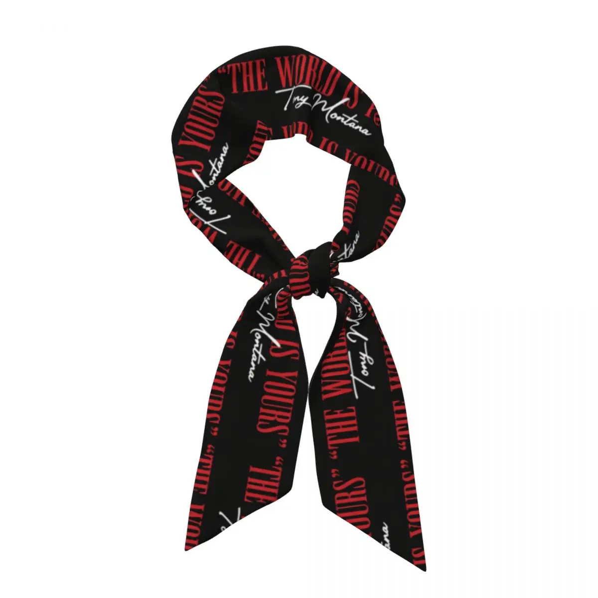 Movie Scarface The World Is Yours Tony Montana Pacino  Women Long Narrow Scarf Soft Skinny Scarf Multi-use Neck Head Wrap for