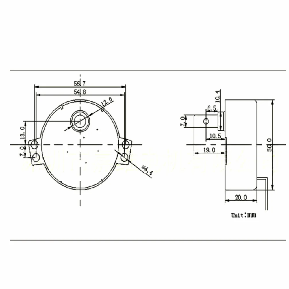 220-240V AC Synchronous Geared Motor 4W Power CW/CCW Rotation AC Synchronous Motor 2.5-3RPM Speed 50/60Hz Frequency
