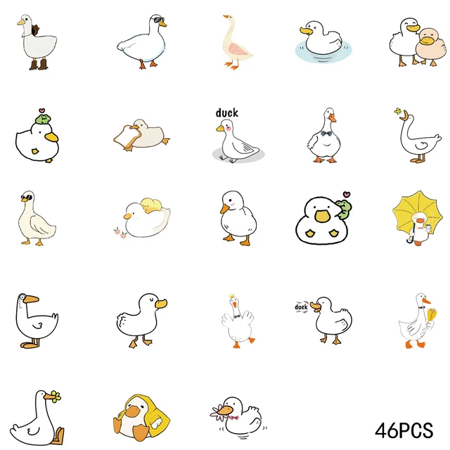 Duckling Graffiti Cartoon Sticker Pack (50pcs)