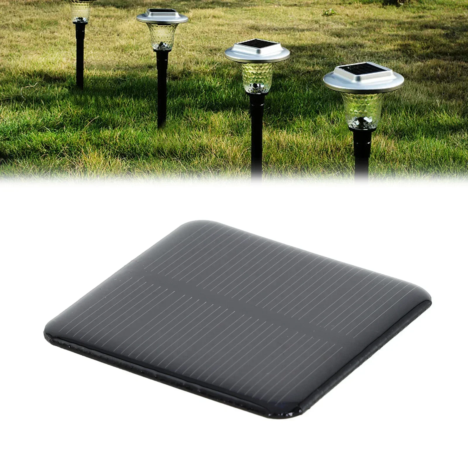 Photovoltaic Panel Solar Charging Panel 50*50*2.6mm Black Polysilicon 0.32W 2V Brand New Excellent Service Life