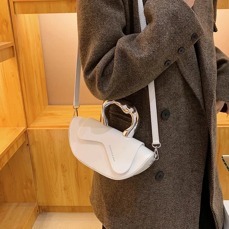 Bolso de hombro sencillo Para mujer, bandolera de alta calidad, portátil, diseño de Pu, Para jóvenes, novedad de 2024