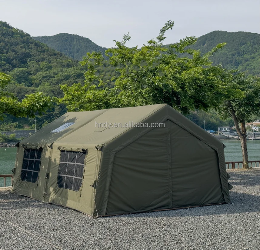 

ST 17.2 Large Two Rooms Green Inflatable Tent for Family Outdoor Camping