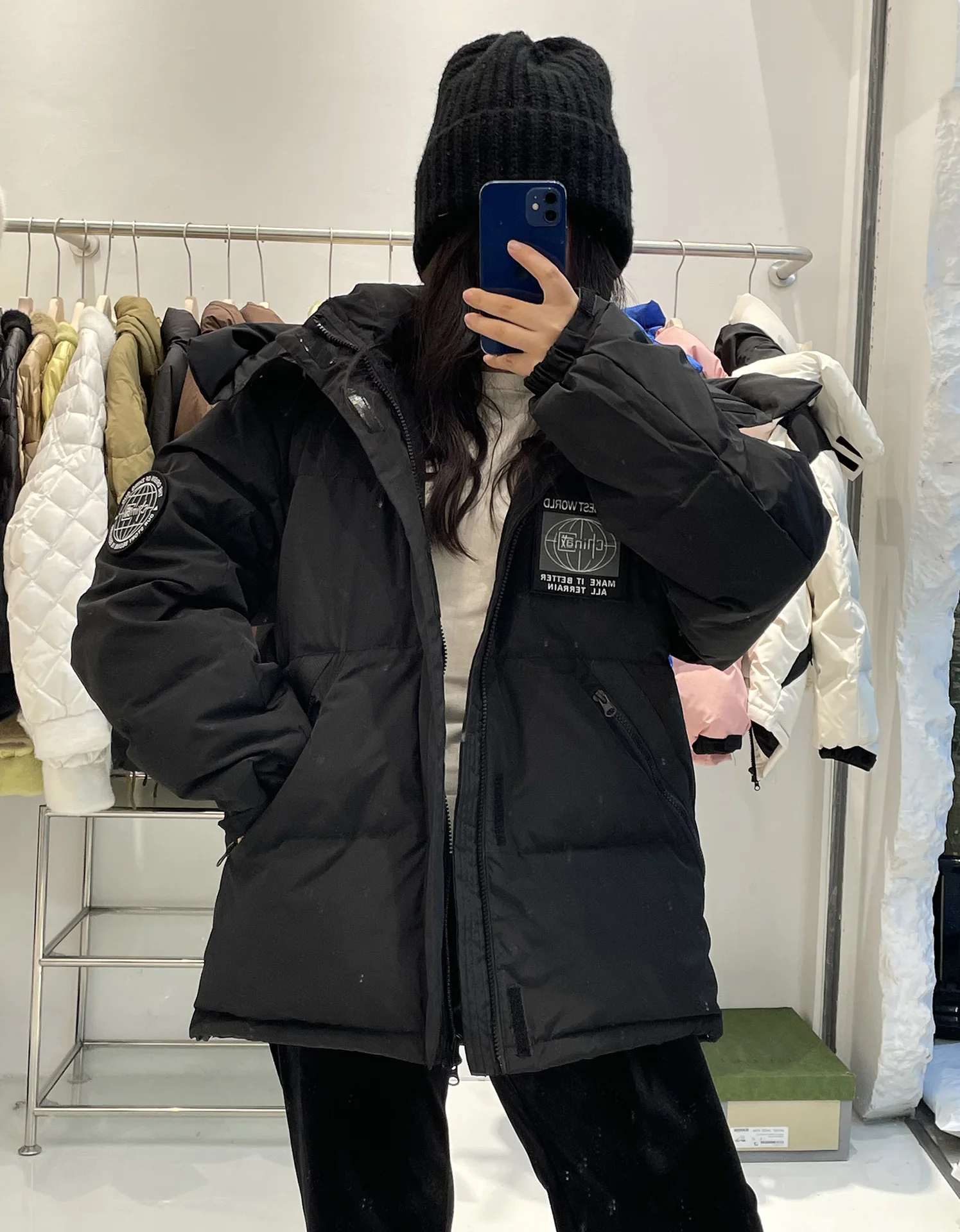 Manteau épais en duvet de canard blanc chaud pour femme, veste d'outillage à capuche, coréen, q300, nouvelle collection hiver 2022