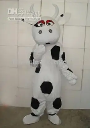 Costume de mascotte de dessin animé de paupières de vache en mousse pour adultes, robe en peluche mignonne, Noël, Halloween, nouveau, offre spéciale