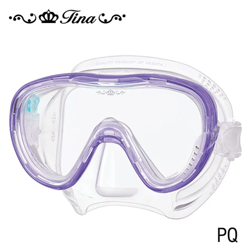 TUSA M1002 Freedom Tina Scuba Diving Mask Low Profile SIngle Window Dive Mask Wide Vision Women Scuba Goggles Purple Quartz