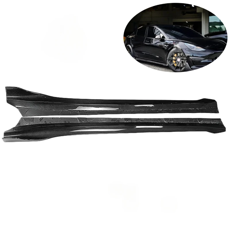 

Suitable for Tesla Model 3 V Style Carbon Fiber Side Skirt Body Kit
