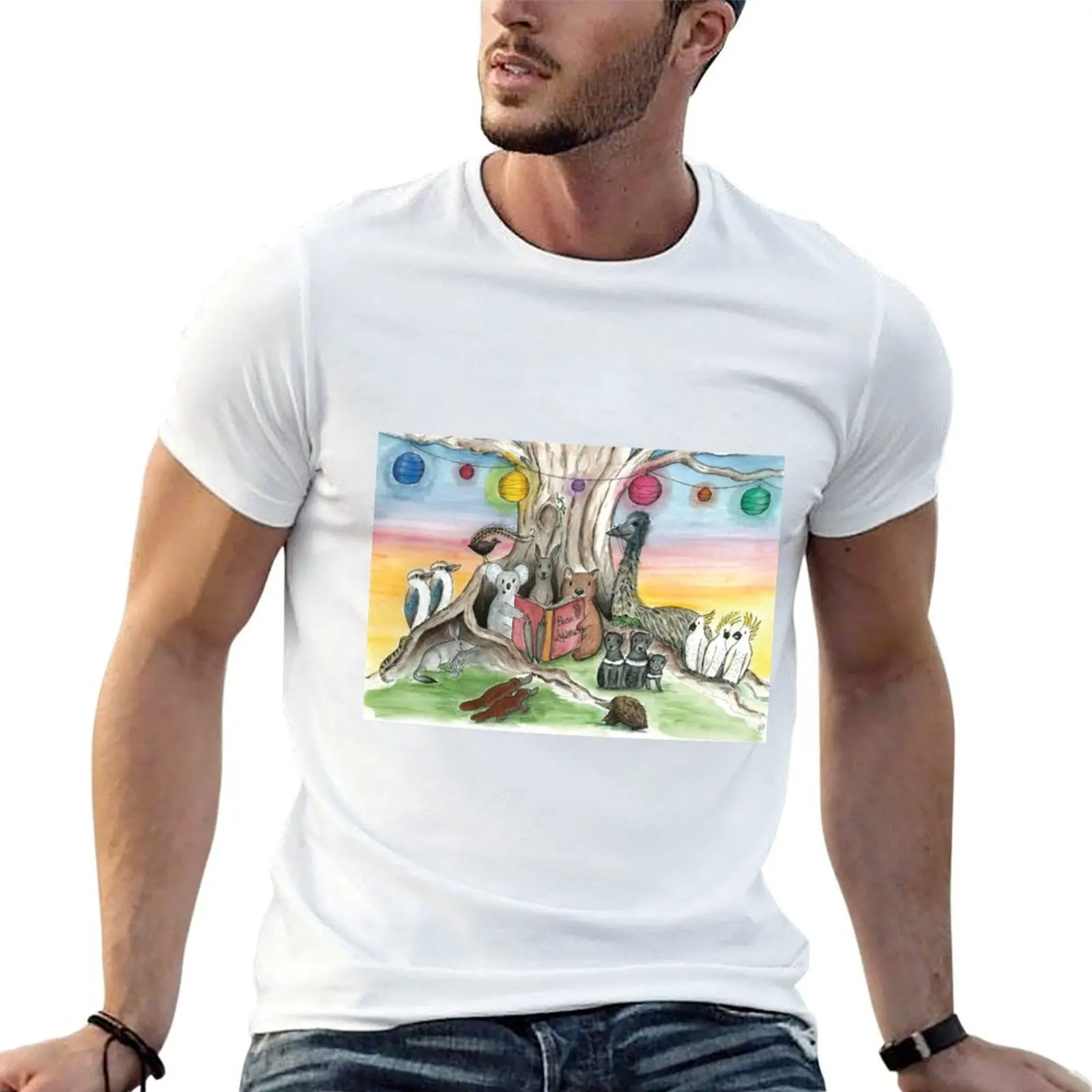 Bush Lullabies With Australian Native Animals T-Shirt Personalized t-shirt animal prinfor boys mens t shirts pack
