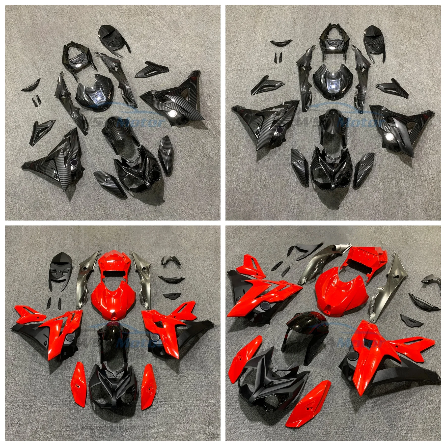 For BMW S1000R S1000 R 2015 2016 2017 ABS Carbon Painted Lower Belly Pan Motorcycle Engine Side Panels Cover Protector Fairings