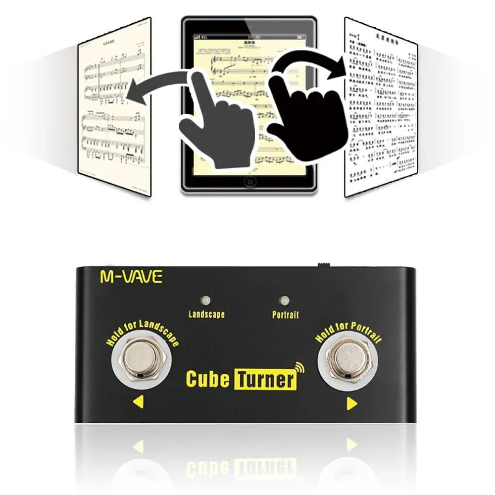 Cube turner LOOP Cube Turner Wireless Page Turner Pedal Built-in Battery Music Effects Processors Looper for iPad iPhone