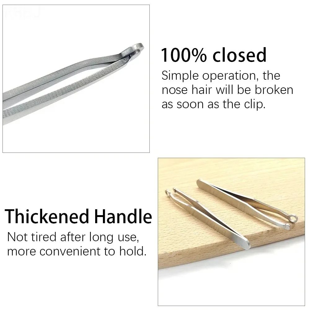Universal Stainless Steel Nose Hair Trimmer Tweezers for Eyebrow Nose Hair Cut Facial Trimming - 12/6/3/1PCS Makeup Scissors