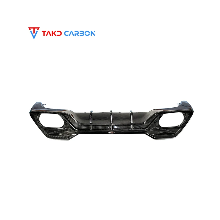 TAKD Carbon Real Car Data Development Dry Carbon Fiber Rear Bumper Lip Diffuser GEN 2 For BMW 8 Series G16