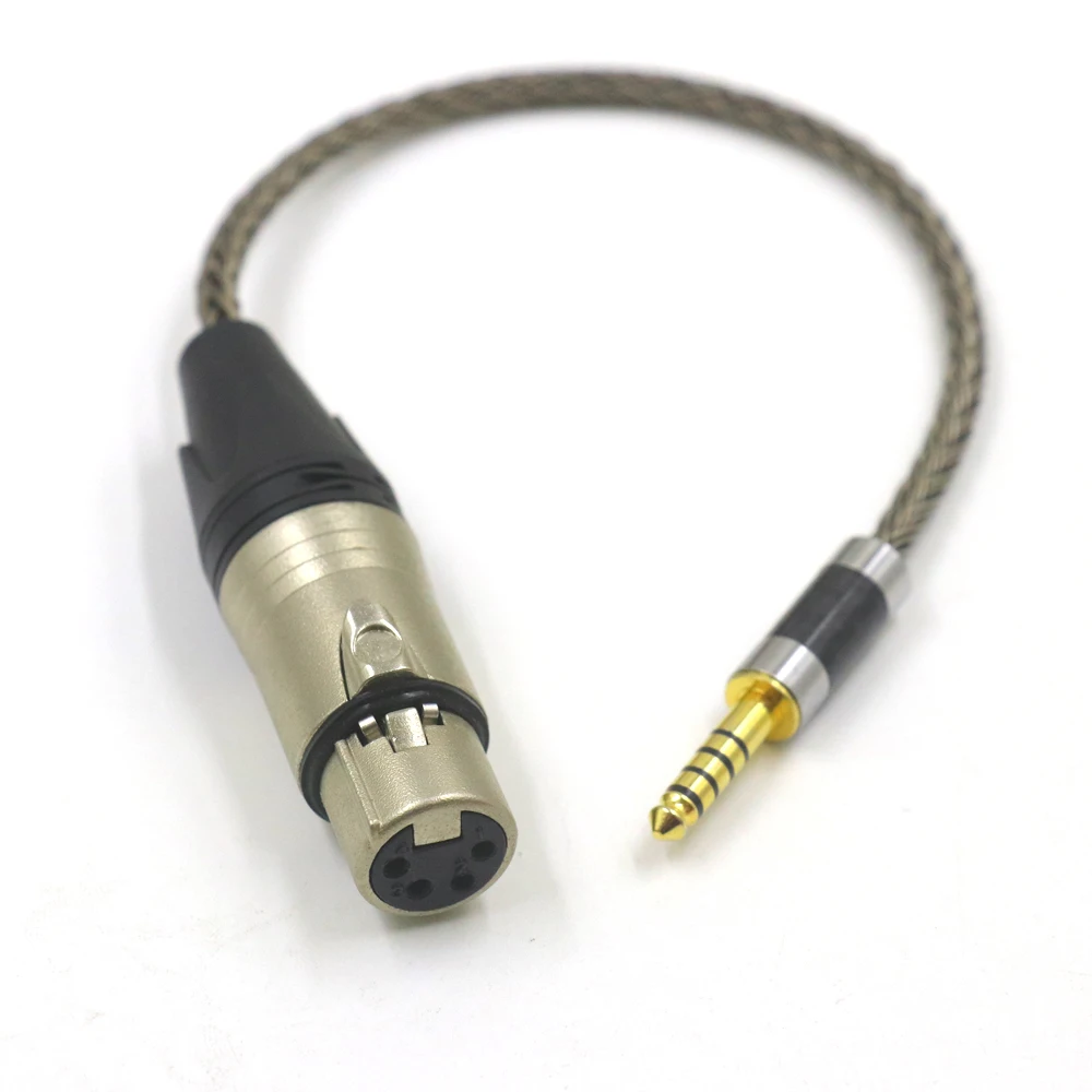 16 Core 4.4mm bilanciato maschio a 4 pin XLR bilanciato femmina adattatore Audio per cuffie da 4.4mm a connettore per cavo bilanciato XLR
