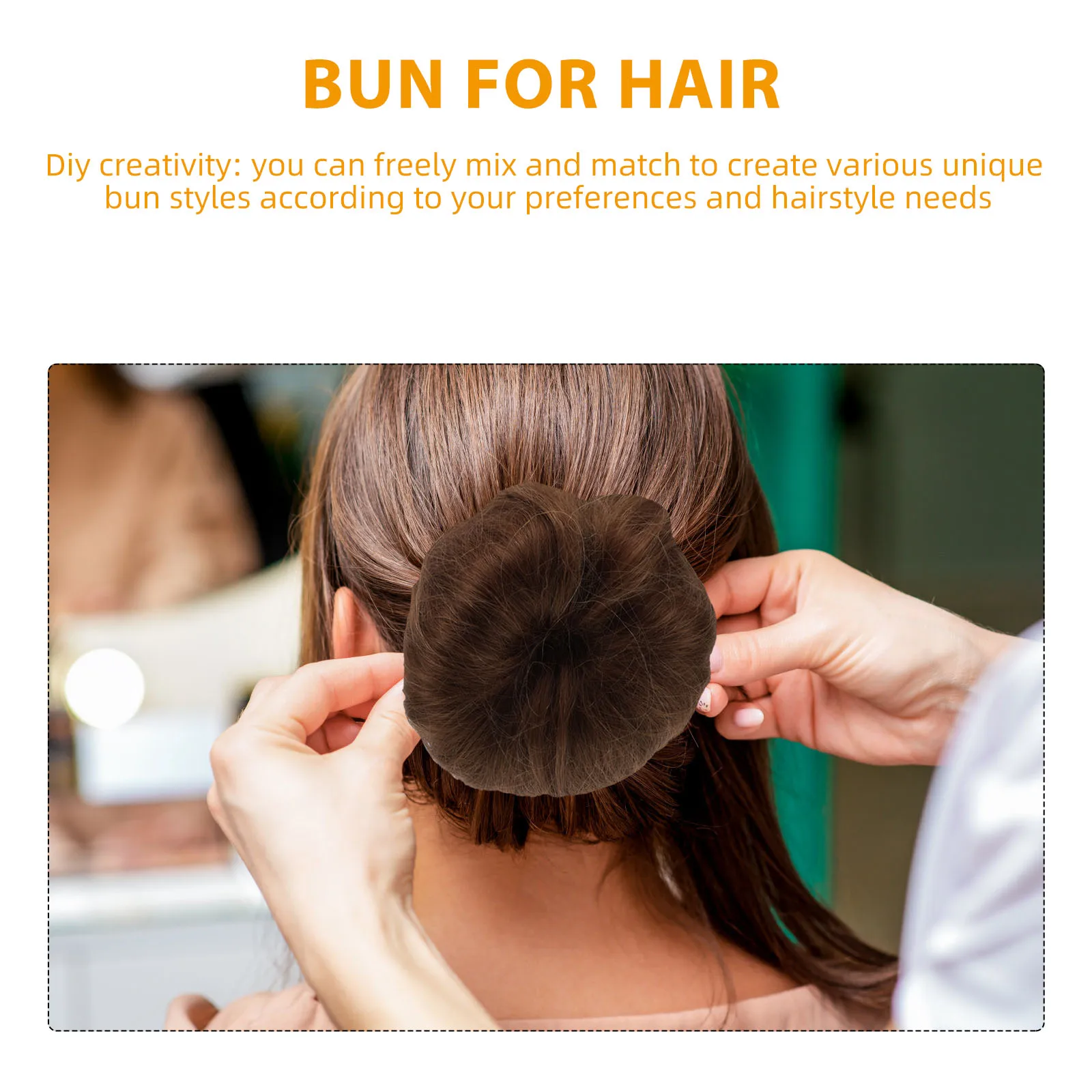 

5pcs Bun Maker Donut Foam Ring Short Hair Kids Bride Dance Accessories Versatile Comfortable Durable Hair Pieces