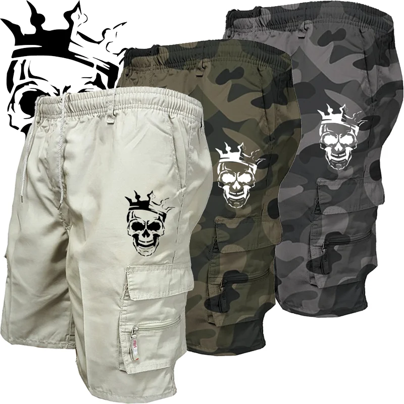 New fashionable multi-pocket men's casual shorts fitness loose casual pants camouflage tactical shorts