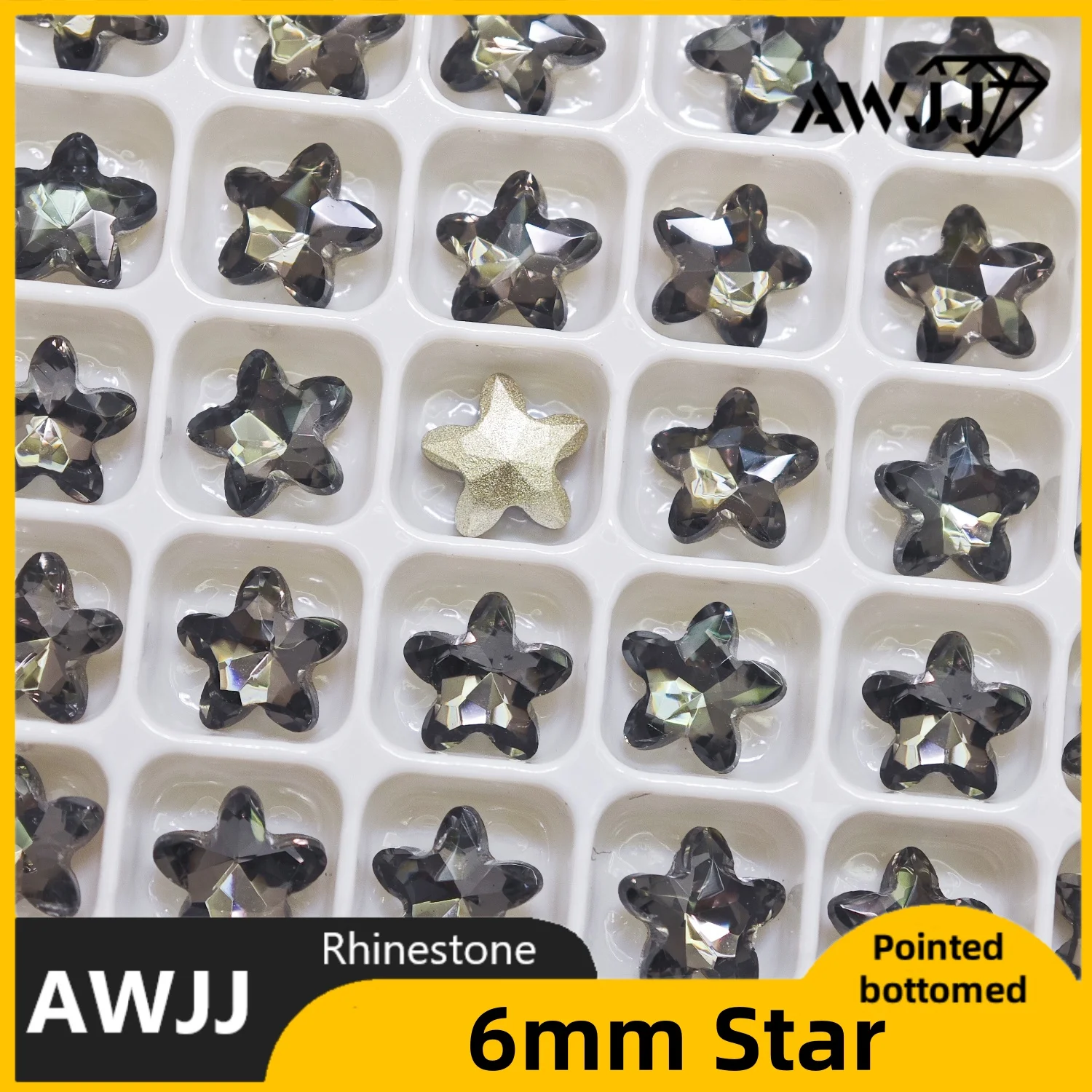 Szare Krople Serca Motyle Kształtowe Szpiczaste Ozdobne Kamienie Używane do kolczyków naszyjników Biżuterii do paznokci Akcesoria