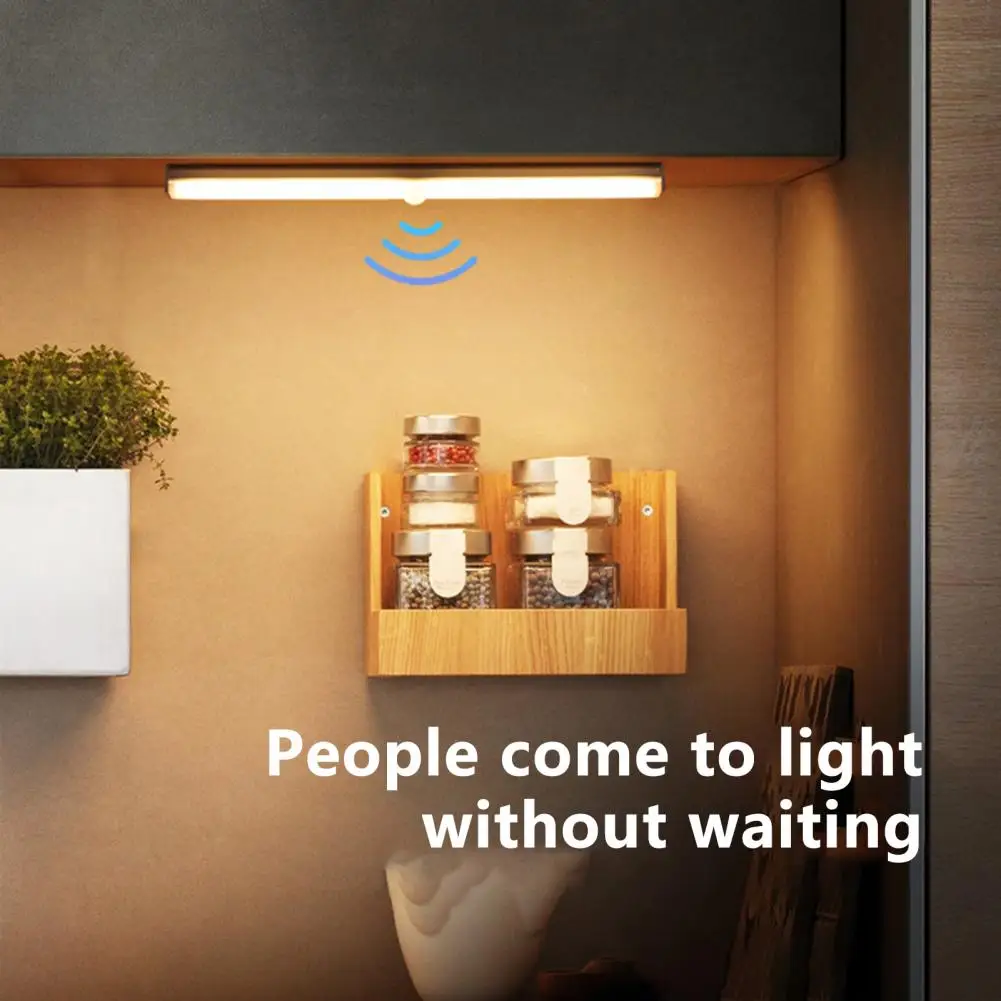 Self-adhesive Magnetic Motion Sensor Light Automatic On/Off Rechargeable Wireless LED Induction Lamp Staircase Aisle Light