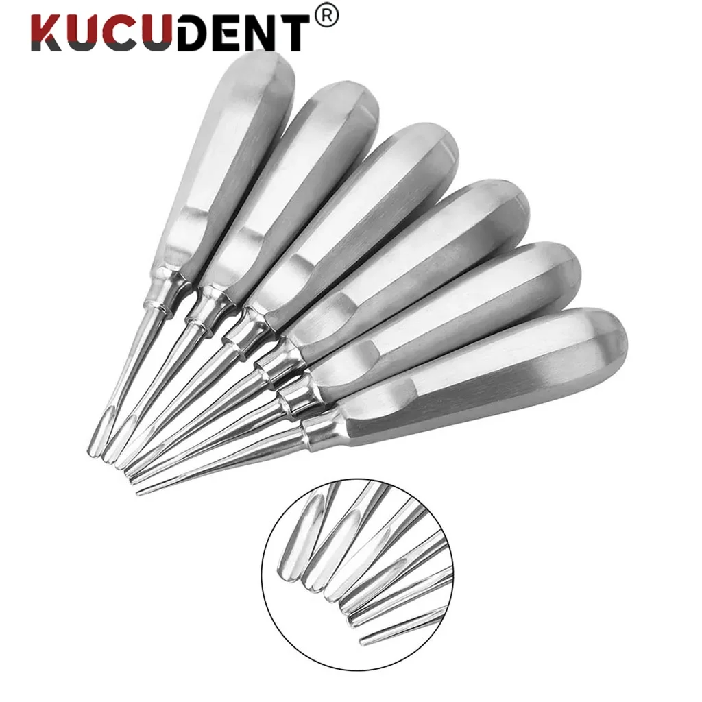 1 قطعة الأسنان الفولاذ المقاوم للصدأ الأسنان مصعد مستقيم منحني نصائح حادة الجذر مصعد الحد الأدنى الغازية طب الأسنان مجموعة أدوات جراحية