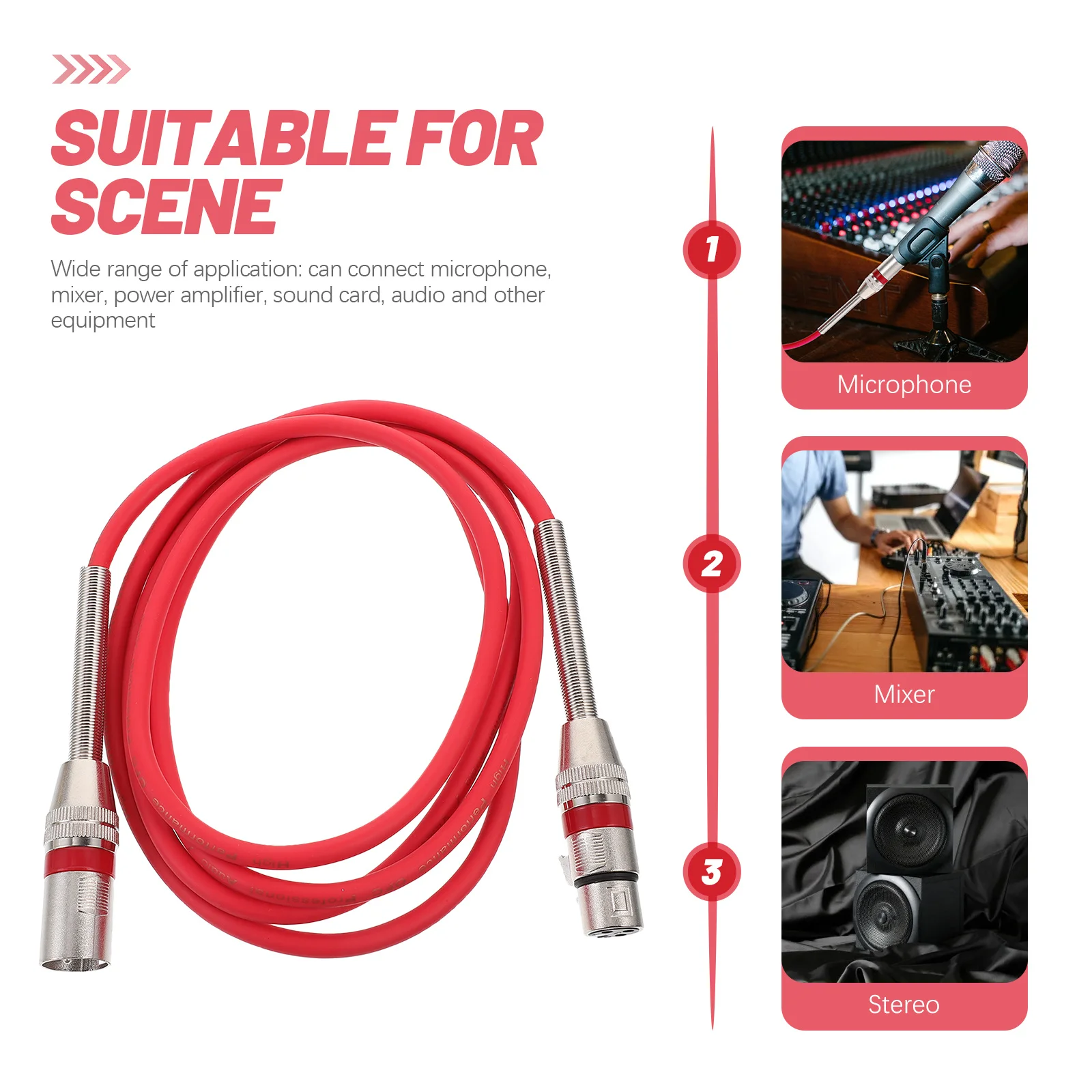 

3 Pin Xlr Microphone Wire Male to Female Audio Cable Portable Design for Microphone Sound Accessory Xlr Cable 3 Pin Mic Cord